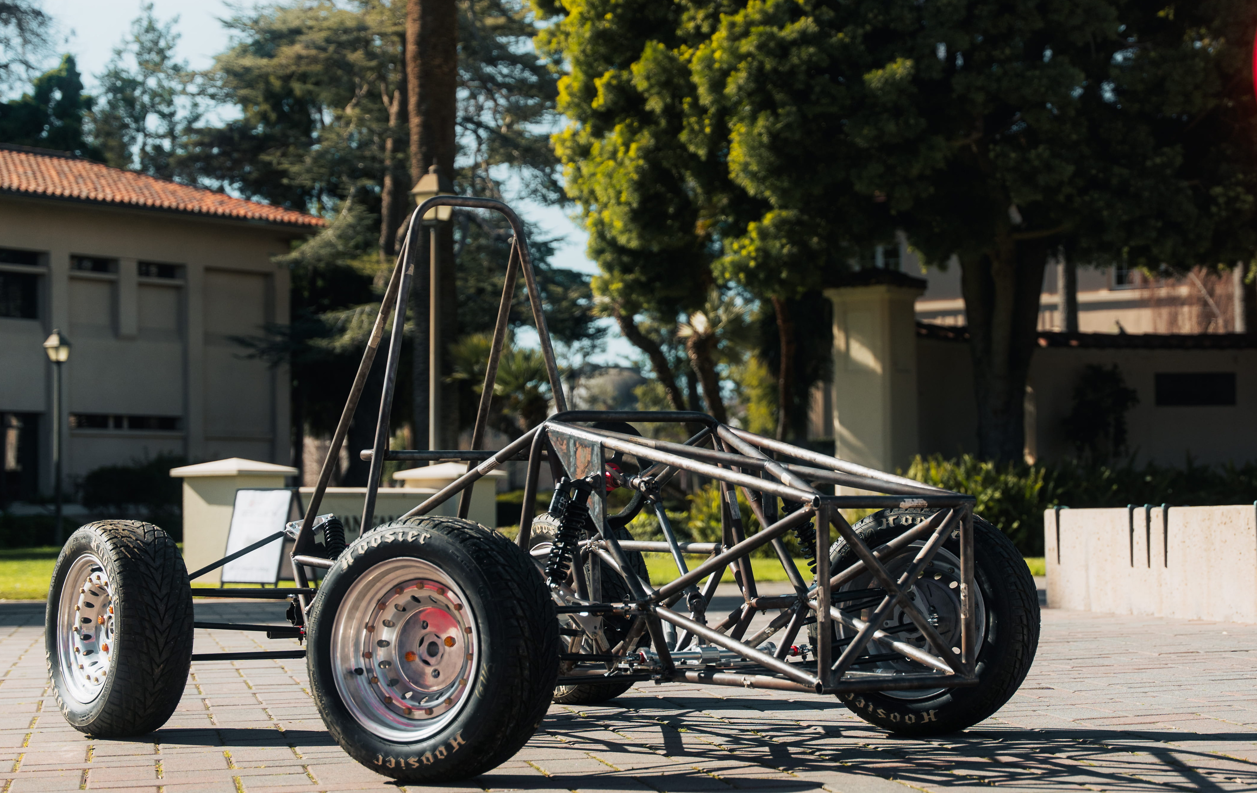 Bronco Racing chassis subteam members at Santa Clara University