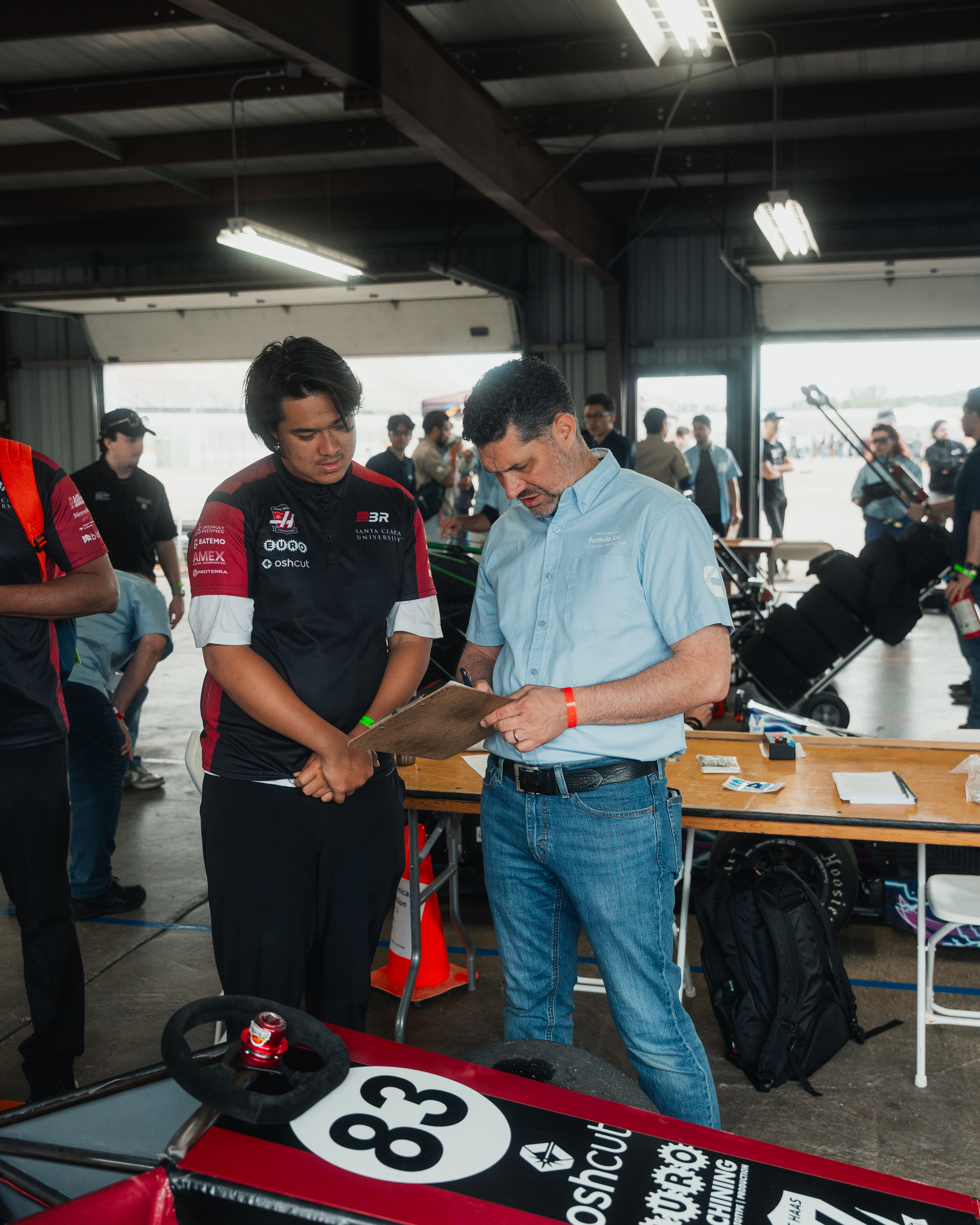 Bronco Racing students working on and presenting their Formula SAE car, photo 12