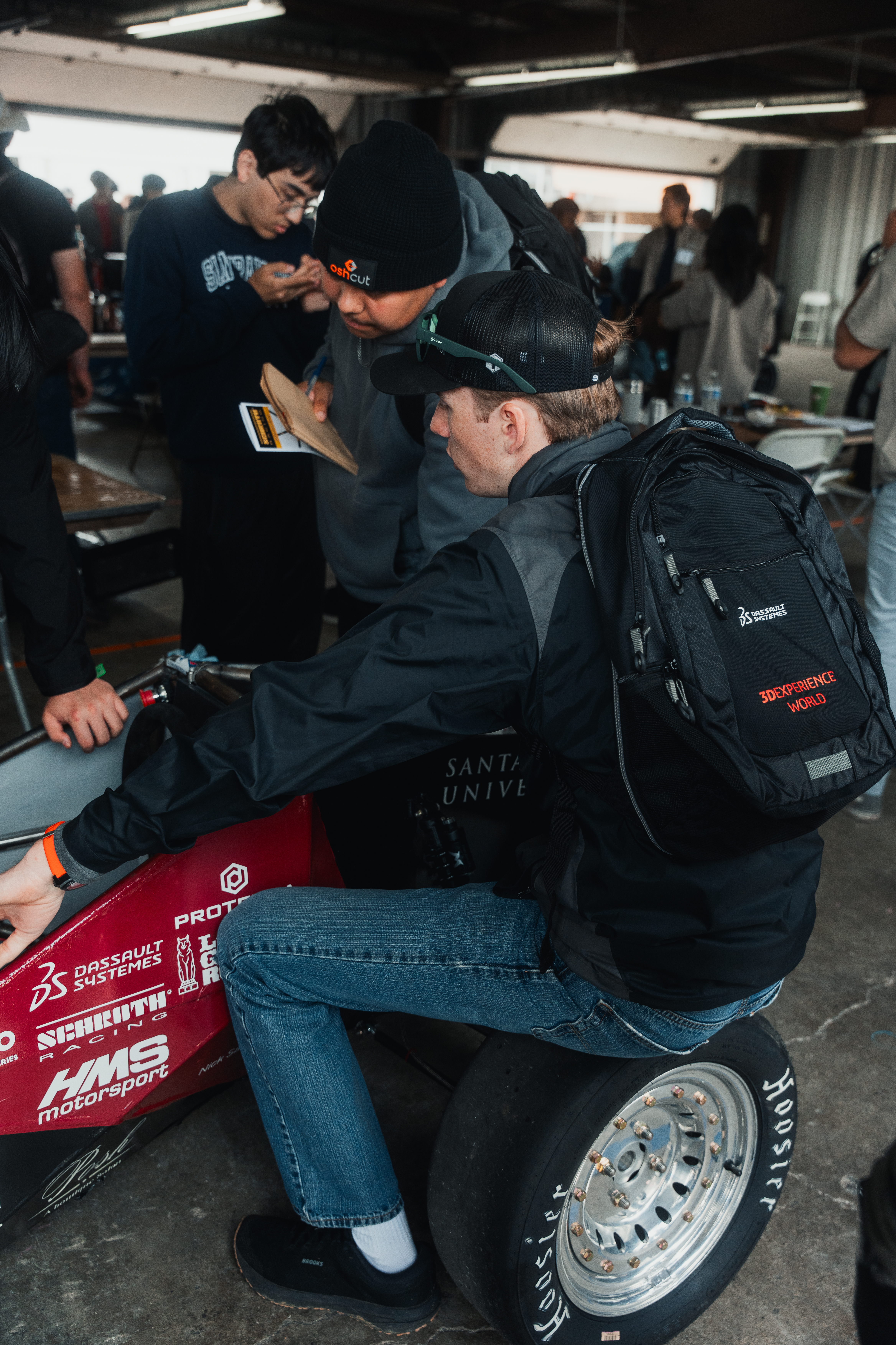 Bronco Racing students working on and presenting their Formula SAE car, photo 14
